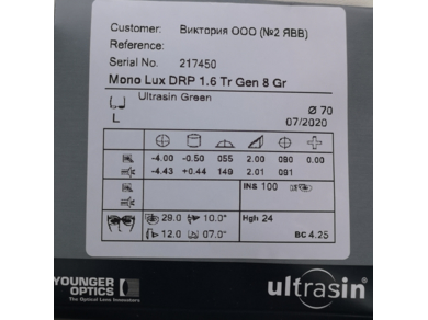 ОЛ Mono LUX 1.6 ODV Superclean Transitions RX (недоступно к заказу)