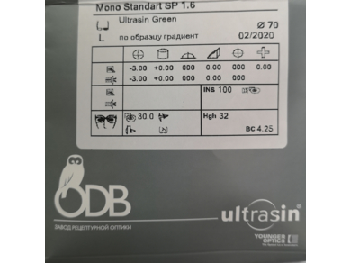 ОЛ Mono Standart 1.60 Superclean окрашивание RX