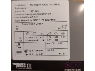 ОЛ Лентикуляр LUX 1.74 Superclean RX